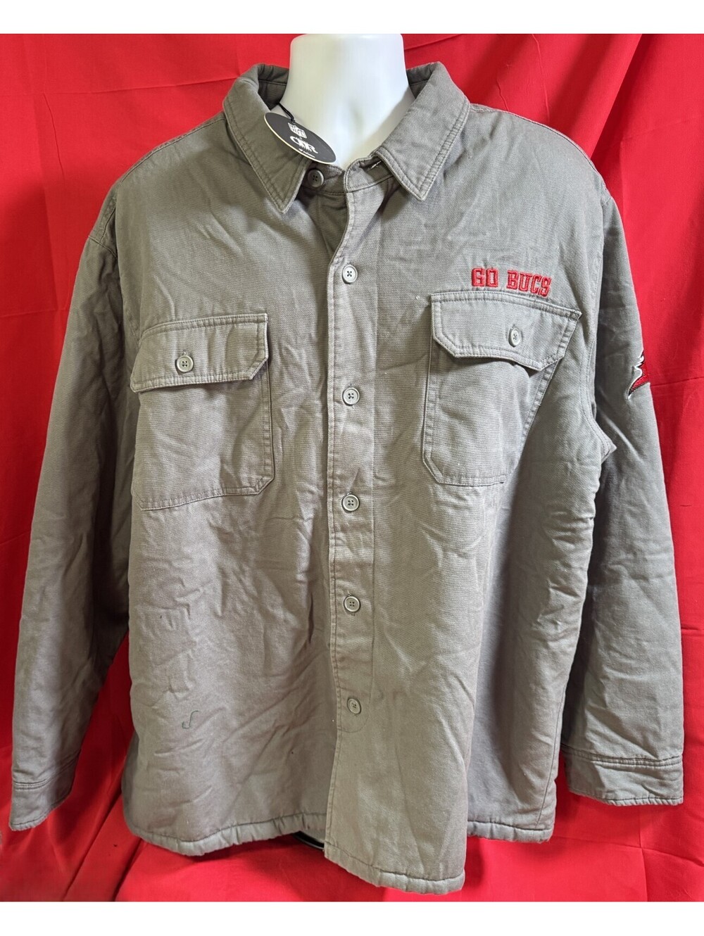 Tampa Bay Buccaneers Canvas Sherpa Lined Jacket NFL Darius Rucker Mens XXL NWT